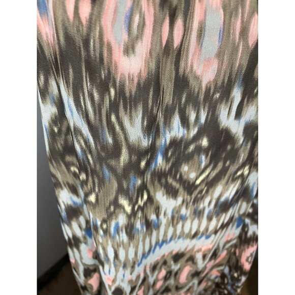 CHARLOTTE RUSSO LONG SKIRT, ELASTIC WAIST, LINED,  SMALL PEACH TAN  SHEER FABRIC - Picture 4 of 4